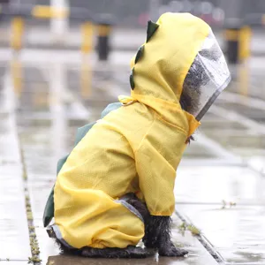 Imperméable pour chien design dinosaure mignon, vêtement quatre pattes pour petit animal