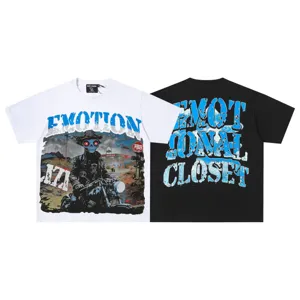 Unisex high street short sleeve t-shirt featuring graphic biker print and bold letter design.