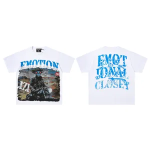 Men Women Streetwear Graphic Short Sleeve T-Shirt Vintage Casual White Cotton Tee Top