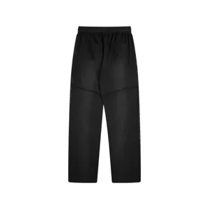 Μαύρο streetwear παντελόνι φόρμας με πολύχρωμα strass και άνετη ελαστική μέση καθημερινά.