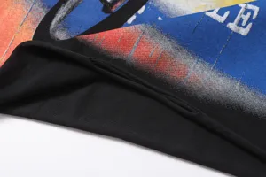 Streetwear camiseta con estampado grafico manga corta detalle de tela casual top
