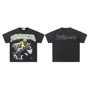 Vintage washed short sleeve t-shirt featuring graphic print and streetwear style details.