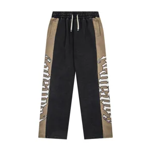 Men's women's casual sweatpants gothic letter embroidery streetwear straight leg pants
