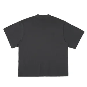 Back detail of plain black short-sleeve t-shirt showing clean minimal design and fit.