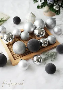 Boules de Noël ensemble décorations festives de sapin vue détaillée accessoires