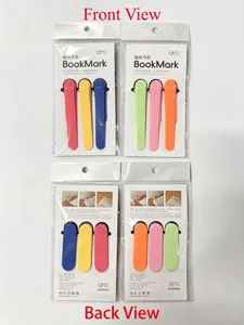Silikon Lesezeichen 3er-Set, farbige handfreie Lesehilfe fuer Buecher und Studenten.
