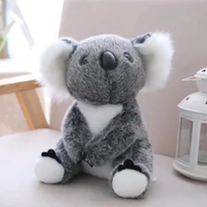 Cute grey koala plush toy stuffed animal soft doll home room decor gift for kids