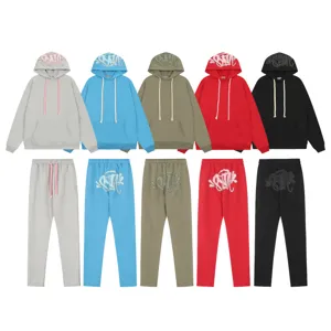 Uomo Donna High Street Y2K Felpa Con Cappuccio Pantaloni Della Tuta In Cotone Foderato In Pile Streetwear Tuta S&Y Stampa Lettere Casual Top Bottom
