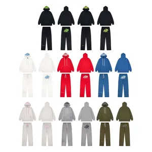 Uomini donne tuta felpa con cappuccio pile pantaloni streetwear casual sportiva.