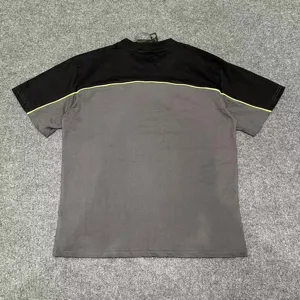 Mens Womens Streetwear Color Block Short Sleeve T-Shirt Patchwork Casual Fashion Top