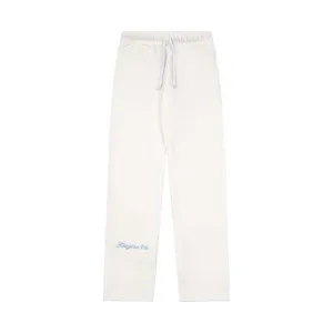 Pantaloni della tuta felpati in stile Y2K High Street per uomo e donna, pantaloni casual bianchi.