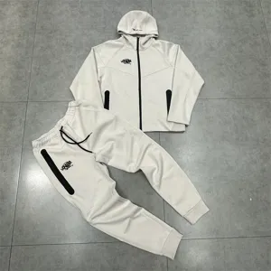Men's Women's Fleece Zip Hoodie and Jogger Pants Tracksuit Set Casual Streetwear Brand