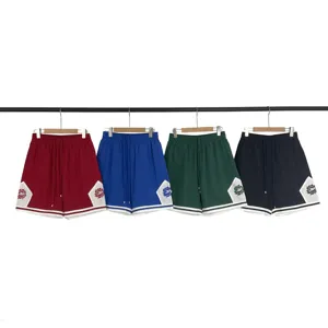 Herren Unisex High Street Mesh Sport Shorts Farbblock BP Buchstaben Druck Elastischer Bund Kordelzug Lässige Gym Fünf-Punkt-Shorts