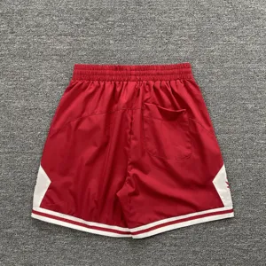 Rote und weiße Sportshorts für Herren und Damen lässige Streetwear atmungsaktive Mode