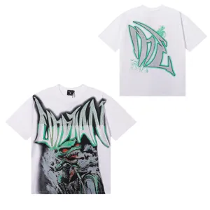 Streetwear κοντομάνικο t-shirt με εντυπωσιακό strass print, casual βαμβακερό τοπ.