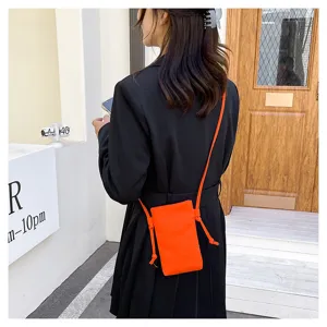 Sac bandoulière minimaliste orange, sac à main décontracté pour femme au quotidien.