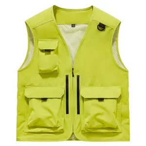 Men's multi-pocket tactical work vest casual outdoor fishing photography vest outerwear