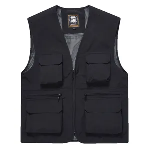 Men's Outdoor Multi-Pocket Quick Dry Fishing Mountaineering Vest Casual Lightweight Waterproof Breathable Sleeveless Jacket