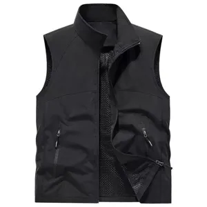 Chaleco táctico sin mangas de secado rápido para hombre primavera otoño casual