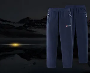 Dicke doppelseitige Fleecenhose für den Winter, warme Freizeithose für Damen und Herren.