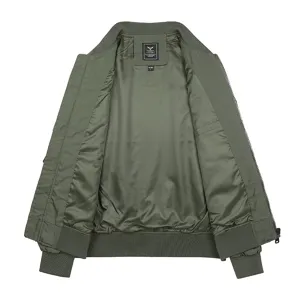 Men vintage military bomber jacket casual multi pocket flight coat outdoor streetwear