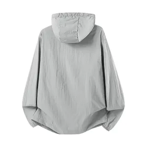 Homme veste coupe-vent protection solaire capuche léger manteau extérieur séchage rapide
