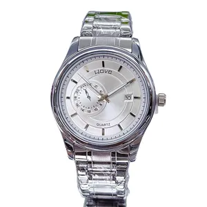 WOVE Men's Quartz Watch Silver Stainless Steel Business Calendar Wristwatch Main Item