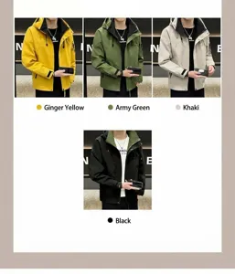 Men's hooded tactical jacket spring autumn casual windbreaker multi color outerwear