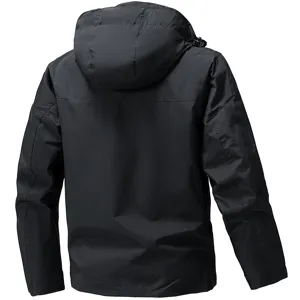 Veste imperméable à capuche homme femme noir printemps automne veste de travail chic neuf