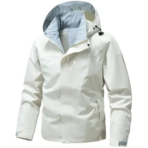 Veste coupe-vent a capuche imperméable unisexe pour sport randonnée printemps automne