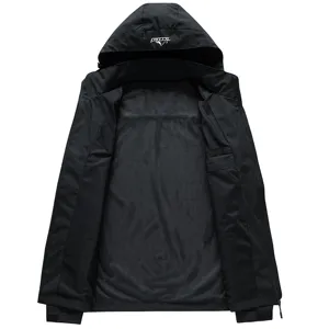 Hombre Mujer Outdoor Chaqueta Impermeable A prueba de viento con Capucha Ciclismo Deporte Negro