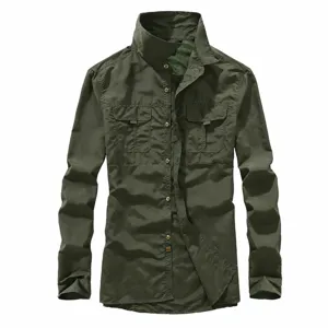 Herren Nylon Cargo Hemd Und Hose Lässig Militärstil Langarm Top Und Bottom Outdoor Taktische Arbeitskleidung Outfit