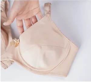 Plus size smooth seamless bra sexy thin comfortable breathable big cup women underwear