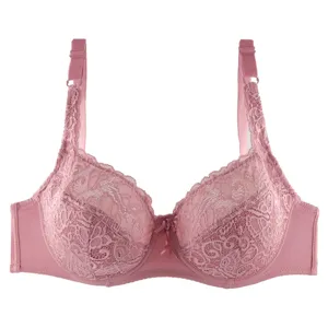 Dames Grote Maat Kant Volle Cup BH Ademende Roze Ondergoed Product Detail Weergave