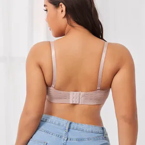 Reggiseno taglie forti con chiusura posteriore per donna, comodo capo intimo con spalline.