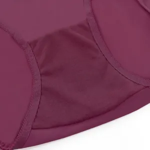 Women's underwear close-up detail showcasing smooth fabric and breathable crotch stitching.