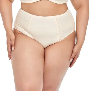 Plus size high waist briefs sexy lace trim comfortable breathable women underwear