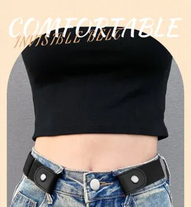 Cinturón elástico invisible para mujer ajustable cómodo para vaqueros y pantalones