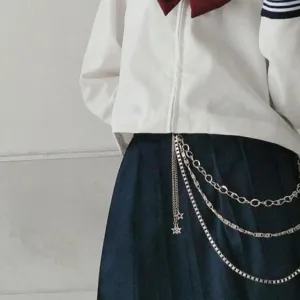 Hip Hop Metal Waist Chain Multi-Layer Star Pendant Belt Punk Gothic Pants Chain Streetwear Fashion Body Jewelry Accessories