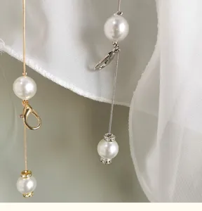 Parelketting riem detailweergave, elegant taille accessoire met parels voor jurk.