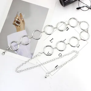 Cadena de Cintura de Círculo de Metal Minimalista para Mujer Accesorio de Vestido