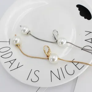 Women fashion pearl waist chain metal soft chain decorative accessory for dress