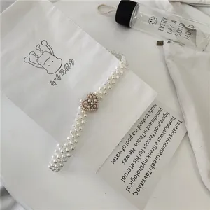 pearl waist chain for women fashion elegant dress belt beaded waist jewelry accessory