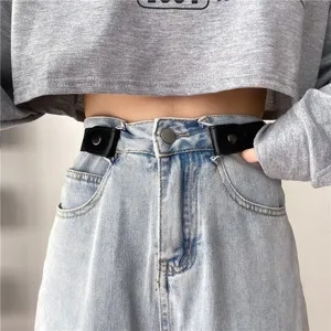Ceinture élastique invisible sans boucle pour jeans, sangle de taille confortable pour femme.