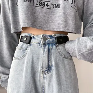 Ceinture élastique sans boucle pour femmes et hommes, ceinture invisible pour jeans.