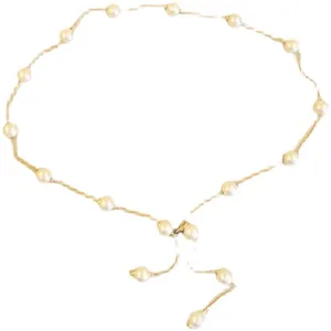 Elegante parel taille ketting voor dames jurk metaal accessoire zachte zomer stijl