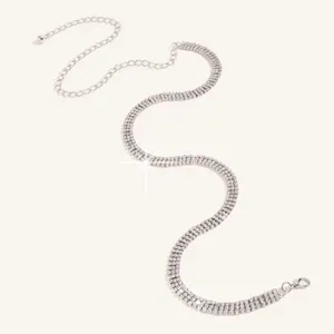 Catena da cintura in strass scintillante per donna catena corpo sposa accessorio abito