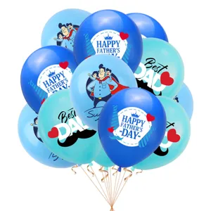 Vatertag Party Ballon Dekoration Set blaue Latexballons bester Papa Partyzubehoer