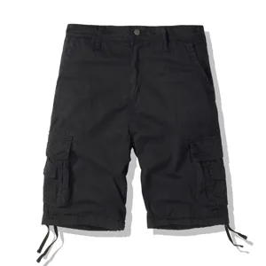 Men's Black Cargo Shorts Multi-Pocket Casual Outdoor Five-Point Shorts Summer Wear