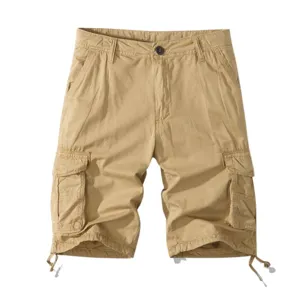 Men's khaki cargo shorts multi-pocket casual outdoor shorts casual streetwear fashion pants